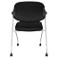 HON Basyx Floating Back Nesting Chair, Casters, Fixed Arms, Silver/Black Thumbnail 2