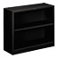 HON® Metal Bookcase, Two-Shelf, 34-1/2w x 12-5/8d x 29h, Black Thumbnail 1