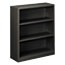 HON® Metal Bookcase, Three-Shelf, 34-1/2w x 12-5/8d x 41h, Charcoal Thumbnail 1