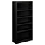 HON® Metal Bookcase, Five-Shelf, 34-1/2w x 12-5/8w x 71h, Black Thumbnail 1