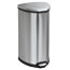 Safco® Mayline® Step-On Waste Receptacle, Triangular, Stainless Steel, 10gal, Chrome/Black Thumbnail 1