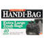Handi-Bag® Super Value Pack Trash Bags, 33gal, .65mil, 32.5 x 40, Black, 40/Box Thumbnail 2