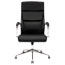 HON Basyx High-Back Executive Chair, Center-Tilt, Tension, Lock, Polished Aluminum Base, Black Bonded Leather Thumbnail 6