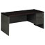 HON® 38000 Series Right Pedestal Desk, 66w x 30d x 29-1/2h, Mahogany/Charcoal Thumbnail 1