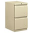 HON® Efficiencies Mobile Pedestal File w/Two File Drawers, 19-7/8d, Putty Thumbnail 1