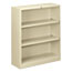 HON® Metal Bookcase, Three-Shelf, 34-1/2w x 12-5/8d x 41h, Putty Thumbnail 1