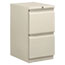 HON® Efficiencies Mobile Pedestal File w/Two File Drawers, 19-7/8d, Light Gray Thumbnail 1
