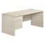 HON 38000 Series Left Pedestal Desk, 66w x 30d x 29-1/2h, Light Gray Thumbnail 1