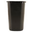 Rubbermaid® Commercial Deskside Plastic Wastebasket, Rectangular, 7gal, Black Thumbnail 2