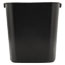 Rubbermaid® Commercial Deskside Plastic Wastebasket, Rectangular, 3.5gal, Black Thumbnail 1