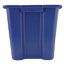 Rubbermaid® Commercial Stacking Recycle Bin, Rectangular, Polyethylene, 14gal, Blue Thumbnail 2