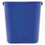 Rubbermaid® Commercial Small Deskside Recycling Container, Rectangular, Plastic, 13.625qt, Blue Thumbnail 3