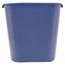 Rubbermaid® Commercial Medium Deskside Recycling Container, Rectangular, Plastic, 28.125qt, Blue Thumbnail 3