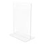 deflecto® Stand Up Sign Holder, Portrait, 5"W x 7"H, Clear Thumbnail 6