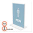 deflecto® Stand Up Sign Holder, Portrait, 5"W x 7"H, Clear Thumbnail 1