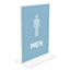 deflecto® Stand Up Sign Holder, Portrait, 5"W x 7"H, Clear Thumbnail 3