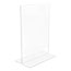 deflecto® Stand Up Sign Holder, Portrait, 5"W x 7"H, Clear Thumbnail 7