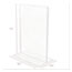 deflecto® Stand Up Sign Holder, Portrait, 5"W x 7"H, Clear Thumbnail 5