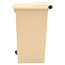 Rubbermaid® Commercial Indoor Utility Step-On Waste Container, Square, Plastic, 12gal, Beige Thumbnail 2