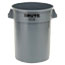 Rubbermaid® Commercial Round Brute Container, Plastic, 32 gal, Gray Thumbnail 3