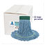 Boardwalk Super Loop Wet Mop Head, Cotton/Synthetic Fiber, 5" Headband, Medium Size, Blue, 12/Carton Thumbnail 2