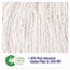 Boardwalk® Super Loop Wet Mop Head, Cotton/Synthetic Fiber, 5" Headband, Medium Size, White Thumbnail 9