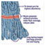 Boardwalk Super Loop Wet Mop Head, Cotton/Synthetic Fiber, 5" Headband, Large Size, Blue Thumbnail 3