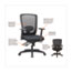 Alera Alera Envy Series Mesh Mid-Back Multifunction Chair, Supports Up to 250 lb, 17" to 21.5" Seat Height, Black Thumbnail 2