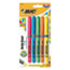BIC Brite Liner Grip Pocket Highlighter, Assorted Ink Colors, Chisel Tip, Assorted Barrel Colors, 5/Set Thumbnail 1