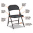 Alera Steel Folding Chair with Two-Brace Support, Graphite Seat/Graphite Back, Graphite Base, 4/Carton Thumbnail 7