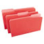 Universal Deluxe Colored Top Tab File Folders, 1/3-Cut Tabs: Assorted, Legal Size, Red/Light Red, 100/Box Thumbnail 2
