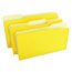 Universal Deluxe Colored Top Tab File Folders, 1/3-Cut Tabs: Assorted, Legal Size, Yellow/Light Yellow, 100/Box Thumbnail 2