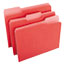 Universal Deluxe Colored Top Tab File Folders, 1/3-Cut Tabs: Assorted, Letter Size, Red/Light Red, 100/Box Thumbnail 2
