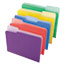 Universal Deluxe Colored Top Tab File Folders, 1/3-Cut Tabs: Assorted, Letter Size, Assorted Colors, 100/Box Thumbnail 4