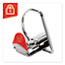 Cardinal® XtraLife ClearVue Non-Stick Locking Slant-D Binder, 6" Cap, 11 x 8 1/2, Black Thumbnail 2