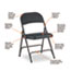 Alera Steel Folding Chair with Two-Brace Support, Graphite Seat/Graphite Back, Graphite Base, 4/Carton Thumbnail 3