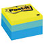 Post-it® Original Notes Cubes, 3" x 3", Blue Wave, 470-Sheet Thumbnail 1