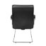 Alera Alera Neratoli Slim Profile Guest Chair, Faux Leather, 23.81" x 27.16" x 36.61", Black Seat/Back, Chrome Base Thumbnail 5