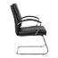 Alera Alera Neratoli Slim Profile Guest Chair, Faux Leather, 23.81" x 27.16" x 36.61", Black Seat/Back, Chrome Base Thumbnail 4