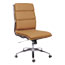 Alera Alera Neratoli Mid-Back Slim Profile Chair, Leather Seat/Back, Supports Up to 275 lb, Camel Seat/Back, Chrome Base Thumbnail 8