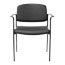 Alera Alera Sorrento Series Ultra-Cushioned Stacking Guest Chair, Supports Up to 275 lb, Black, 2/Carton Thumbnail 3