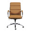 Alera Alera Neratoli Mid-Back Slim Profile Chair, Leather Seat/Back, Supports Up to 275 lb, Camel Seat/Back, Chrome Base Thumbnail 2