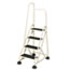 Cramer® Stop-Step® Four-Step Folding Aluminum Handrail Ladder, Beige Thumbnail 1