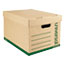 Universal Recycled Medium-Duty Record Storage Box, Letter/Legal Files, Kraft/Green, 12/Carton Thumbnail 1
