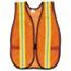 MCR™ Safety Orange Safety Vest, 2" Reflective Strips, Polyester, Side Straps, One Size Thumbnail 1