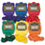 Champion Sports Water-Resistant Stopwatches, 1/100 Second, Assorted Colors, 6/Set Thumbnail 1