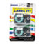 Casio® Tape Cassettes for KL Label Makers, 18mm x 26ft, Black on Clear, 2/Pack Thumbnail 1