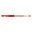 Universal Comfort Grip Gel Pen, Stick, Medium 0.7 mm, Red Ink, Clear Barrel, Dozen Thumbnail 2