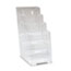 deflecto® Multi-Compartment Leaflet Size Literature Holder, 4.875" x 10" x 6.125", Clear Thumbnail 2