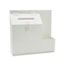 deflecto® Plastic Suggestion Box with Locking Top, 13 3/4 x 3 5/8 x 13, White Thumbnail 1